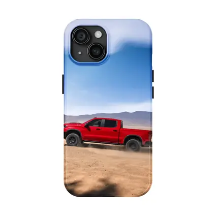 Chevrolet Silverado Red Truck Desert Landscape