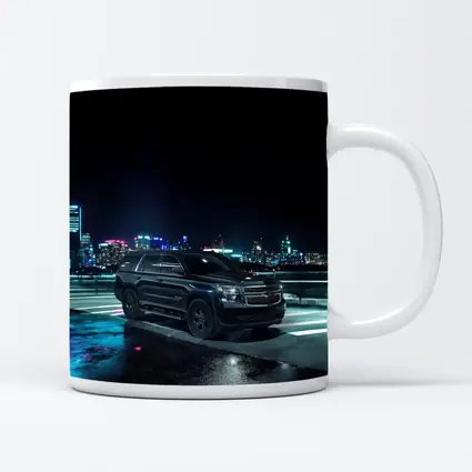Chevrolet Tahoe Black SUV City Night