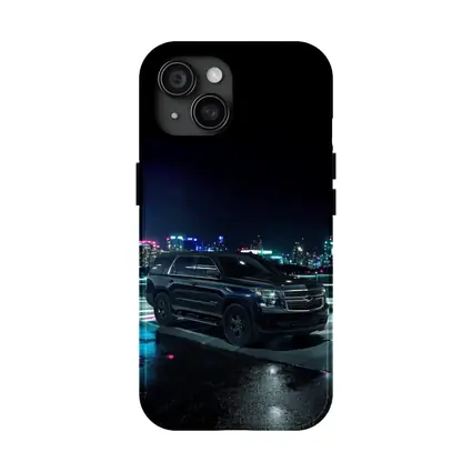 Chevrolet Tahoe Black SUV City Night