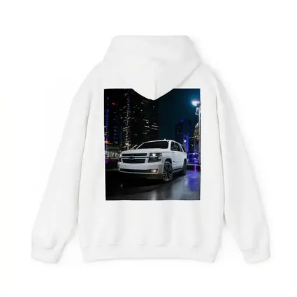 Chevrolet Tahoe White SUV City Night
