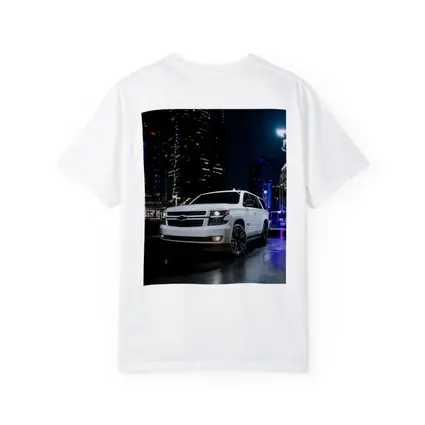 Chevrolet Tahoe White SUV City Night