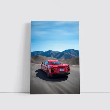 Chevrolet Corvette Red Desert Mountain Road