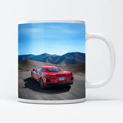 Chevrolet Corvette Red Desert Mountain Road