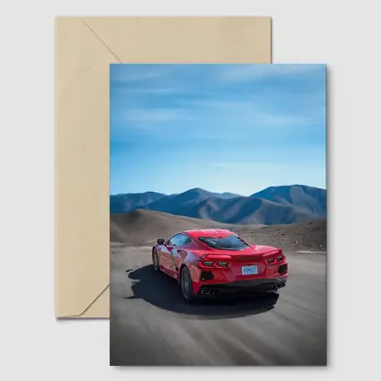 Chevrolet Corvette Red Desert Mountain Road