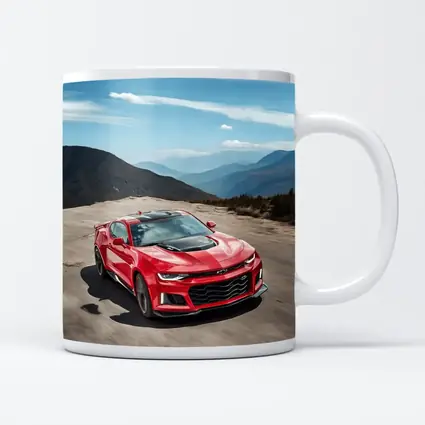 Red Chevrolet Camaro ZL1 Mountain Road