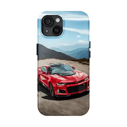 Red Chevrolet Camaro ZL1 Mountain Road