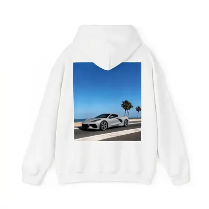 Chevrolet Corvette White Coastal Road Drive