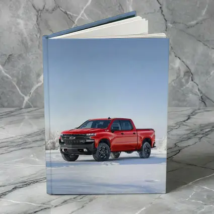 Chevrolet Silverado Red Truck Snowy Winter Landscape