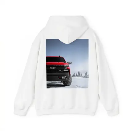 Chevrolet Silverado Red Truck Snowy Winter Landscape