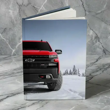 Chevrolet Silverado Red Truck Snowy Winter Landscape