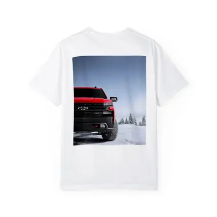 Chevrolet Silverado Red Truck Snowy Winter Landscape