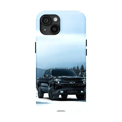 Chevrolet Silverado Black Truck Snowy Mountains