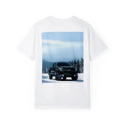 Chevrolet Silverado Black Truck Snowy Mountains