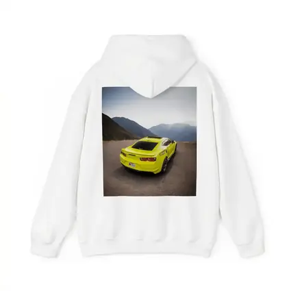 Yellow Chevrolet Camaro Mountain Road Rear View