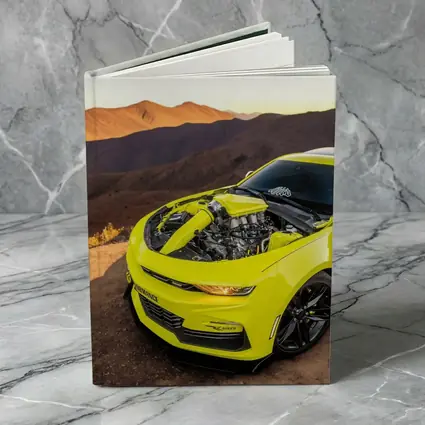 Chevrolet Camaro Yellow Engine Mountain Desert