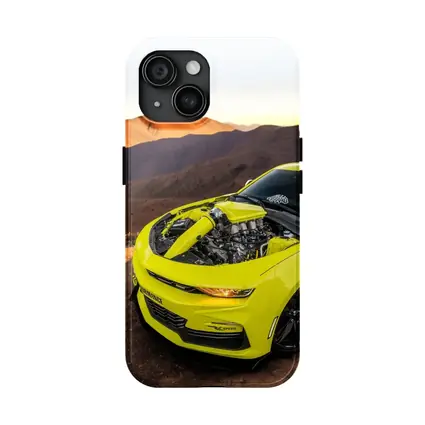 Chevrolet Camaro Yellow Engine Mountain Desert
