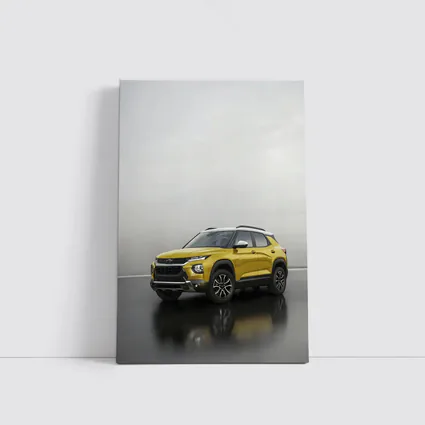 Chevrolet Trailblazer Yellow SUV Studio Shot