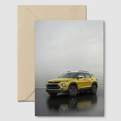 Chevrolet Trailblazer Yellow SUV Studio Shot