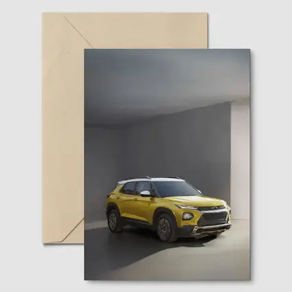 Chevrolet Trailblazer Yellow SUV Studio Shot