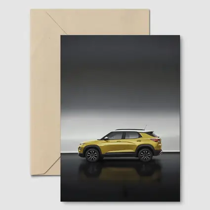 Chevrolet Trailblazer Yellow SUV Studio Shot