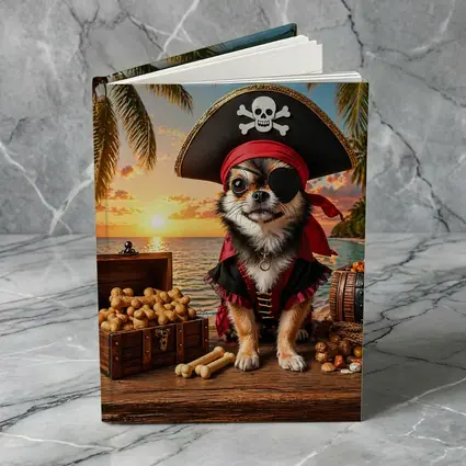 Chihuahua Pirate Dog Tropical Beach Sunset