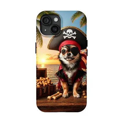 Chihuahua Pirate Dog Tropical Beach Sunset