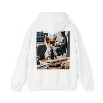 Chihuahua Boss Working At Office Desk