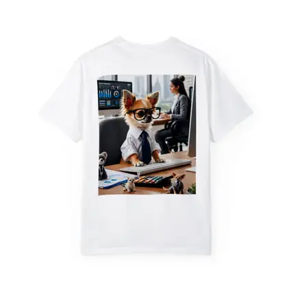 Chihuahua Boss Working At Office Desk