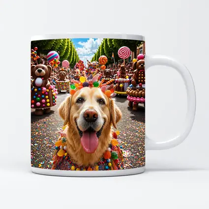 Golden Retriever Dog Candy Parade Street