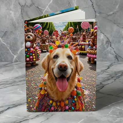 Golden Retriever Dog Candy Parade Street