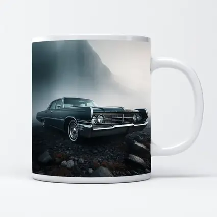 Chrysler Classic Car Foggy Mountain Scene