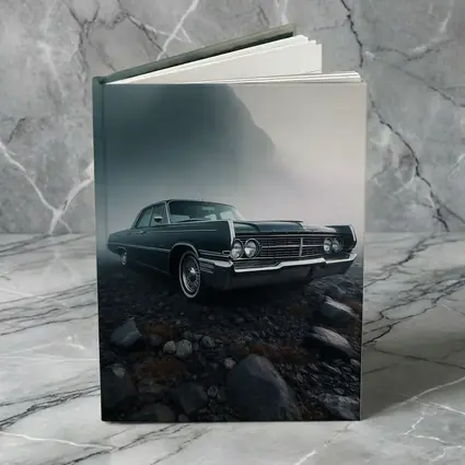 Chrysler Classic Car Foggy Mountain Scene