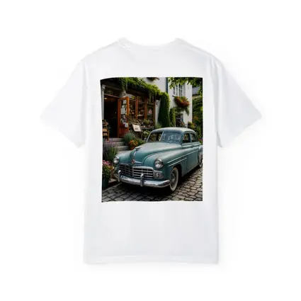 Chrysler Vintage Car French Flower Shop Street
