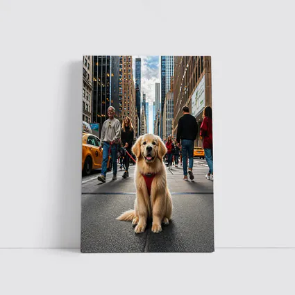 Golden Retriever Puppy New York City Street