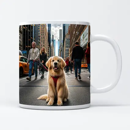 Golden Retriever Puppy New York City Street