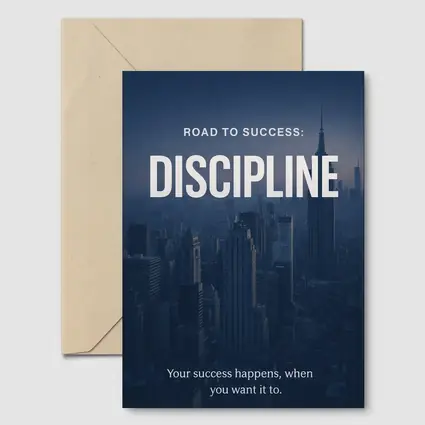 Discipline Road To Success City Skyline