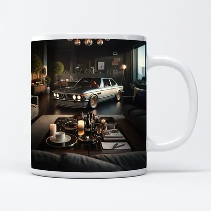 Classic BMW Coupe Inside Luxury Living Room