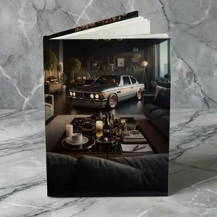 Classic BMW Coupe Inside Luxury Living Room