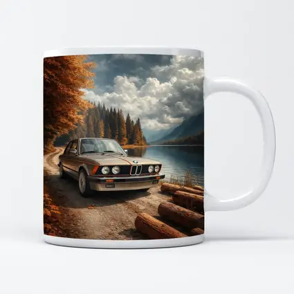 BMW E21 3 Series Autumn Lake Road