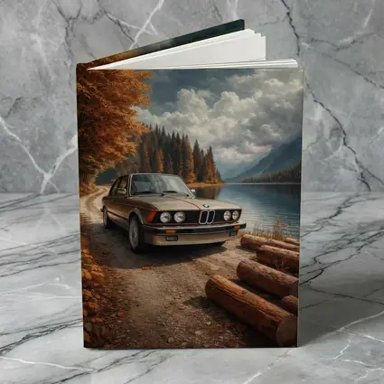 BMW E21 3 Series Autumn Lake Road