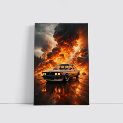 BMW E21 3 Series Fire Explosion Scene