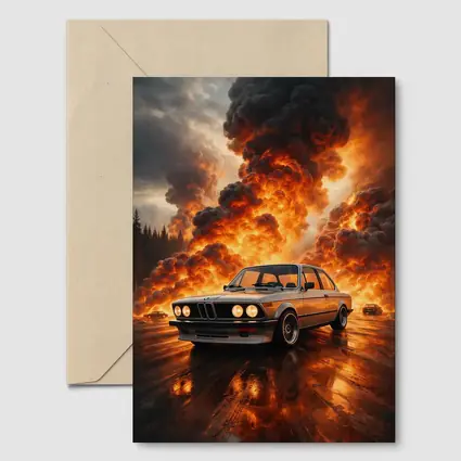 BMW E21 3 Series Fire Explosion Scene