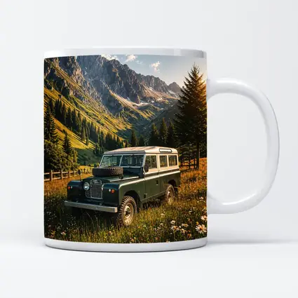 Classic Land Rover Defender Alpine Meadow Mountains