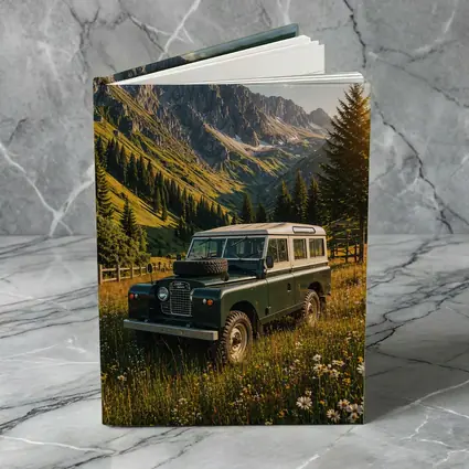 Classic Land Rover Defender Alpine Meadow Mountains