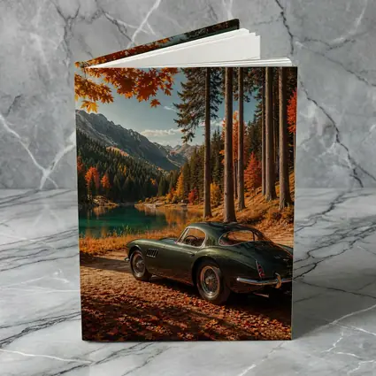 Classic Maserati Parked By Autumn Mountain Lake