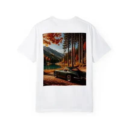 Classic Maserati Parked By Autumn Mountain Lake