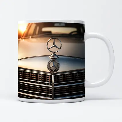 Mercedes Benz Classic Hood Star Sunset