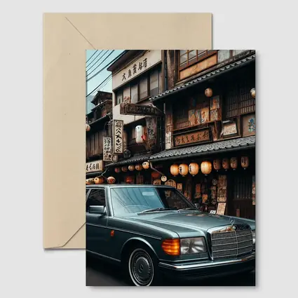 Mercedes S Class Parked Tokyo Japan Street