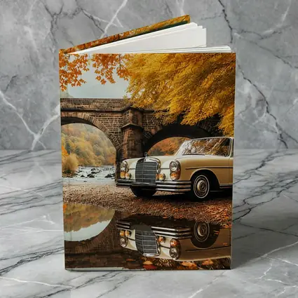 Classic Mercedes Benz S Class Autumn Bridge