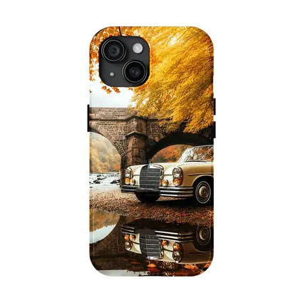 Classic Mercedes Benz S Class Autumn Bridge